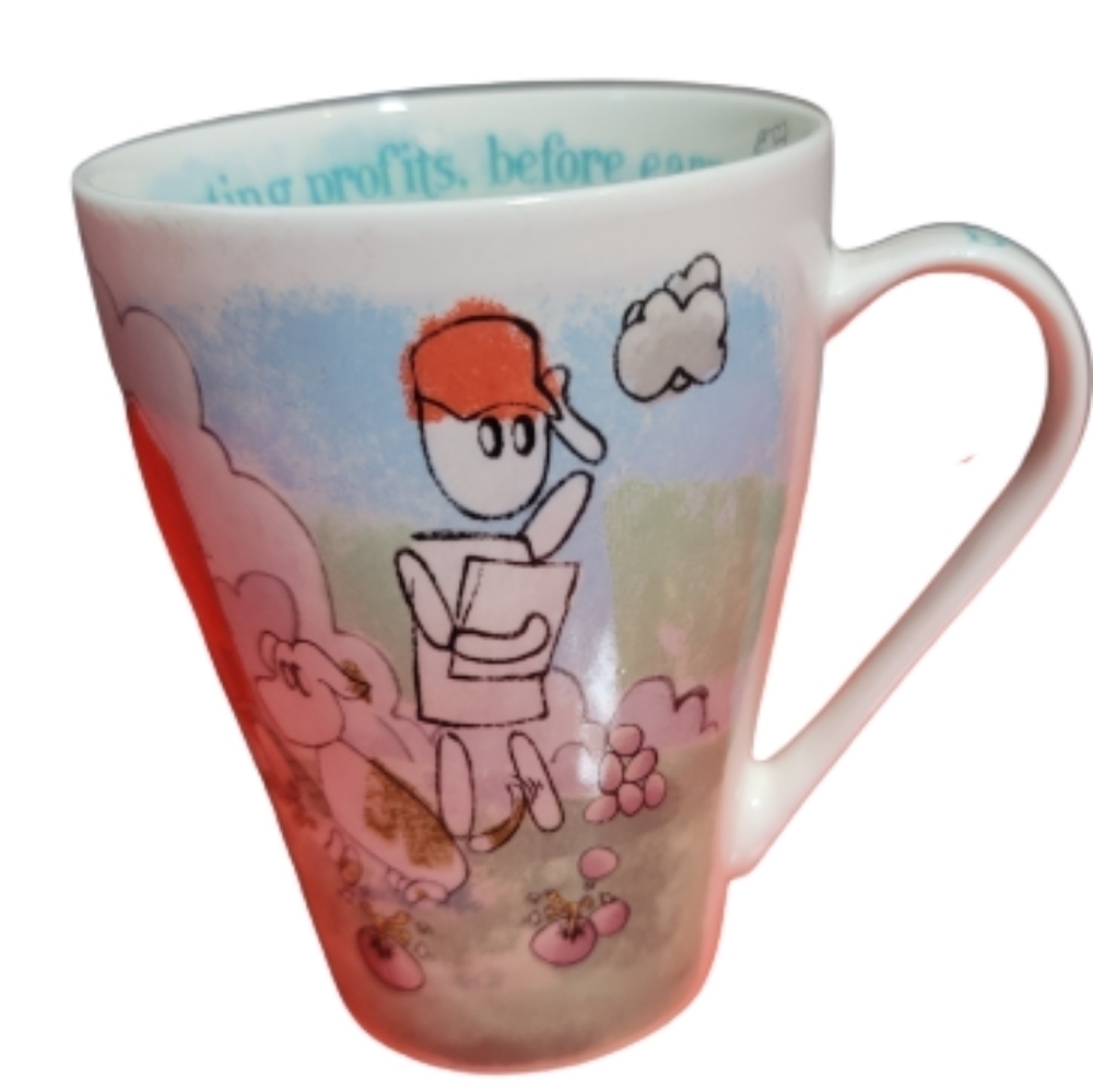 PAUL Cardew METAPHORICALLY SPEAKING new bone latte / coffee mug dog chickies